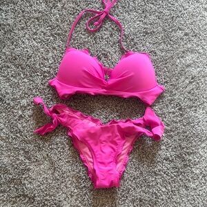 Vibrant Pink Bikini Set - L top M bottom